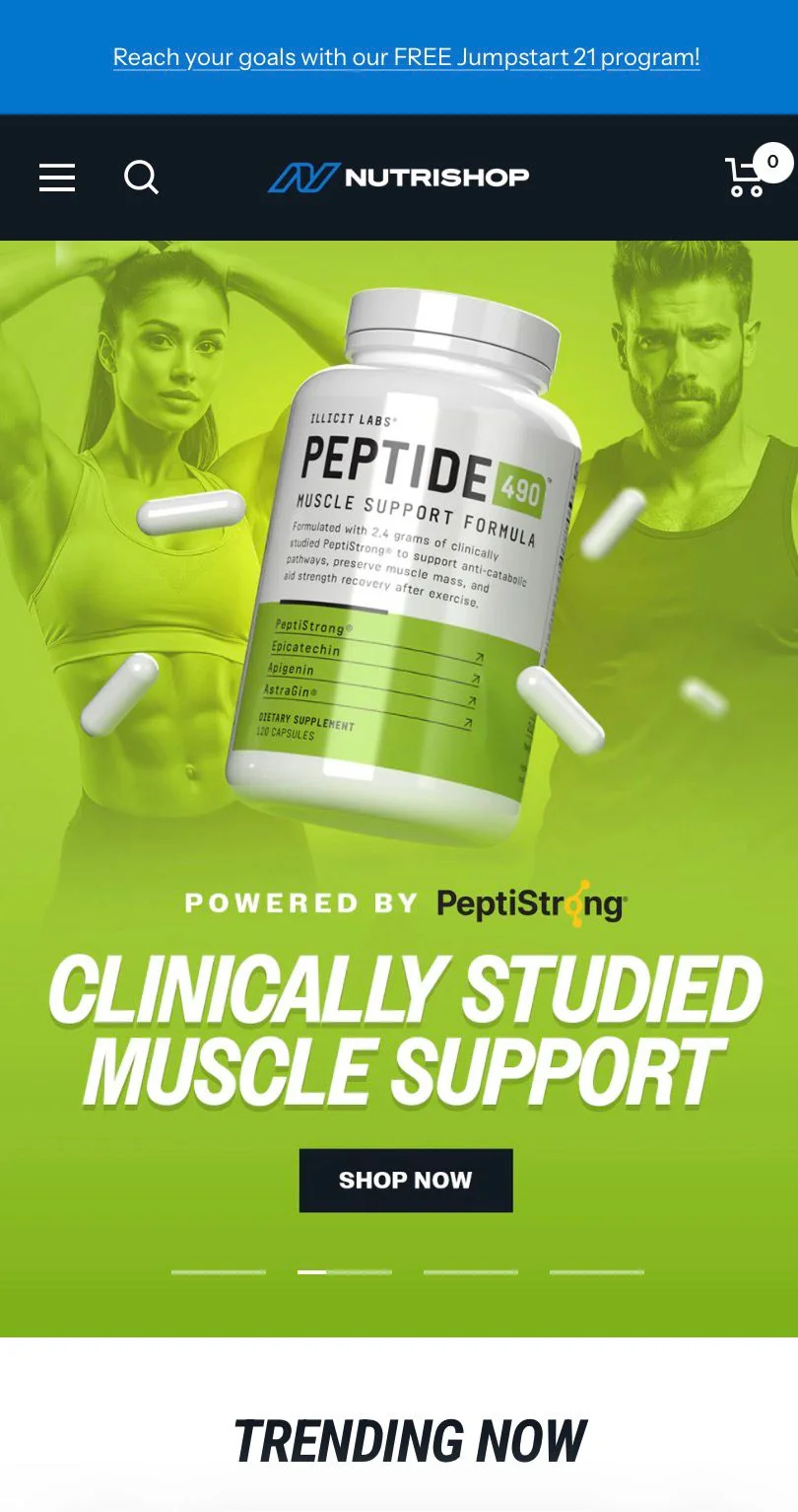 Nutrishop mobile storefront